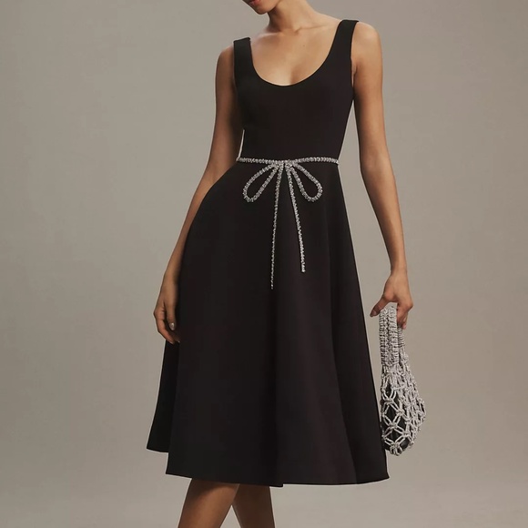 Helsi Helena Crystal Bow Fit & Flare Midi Dress - Picture 1 of 8